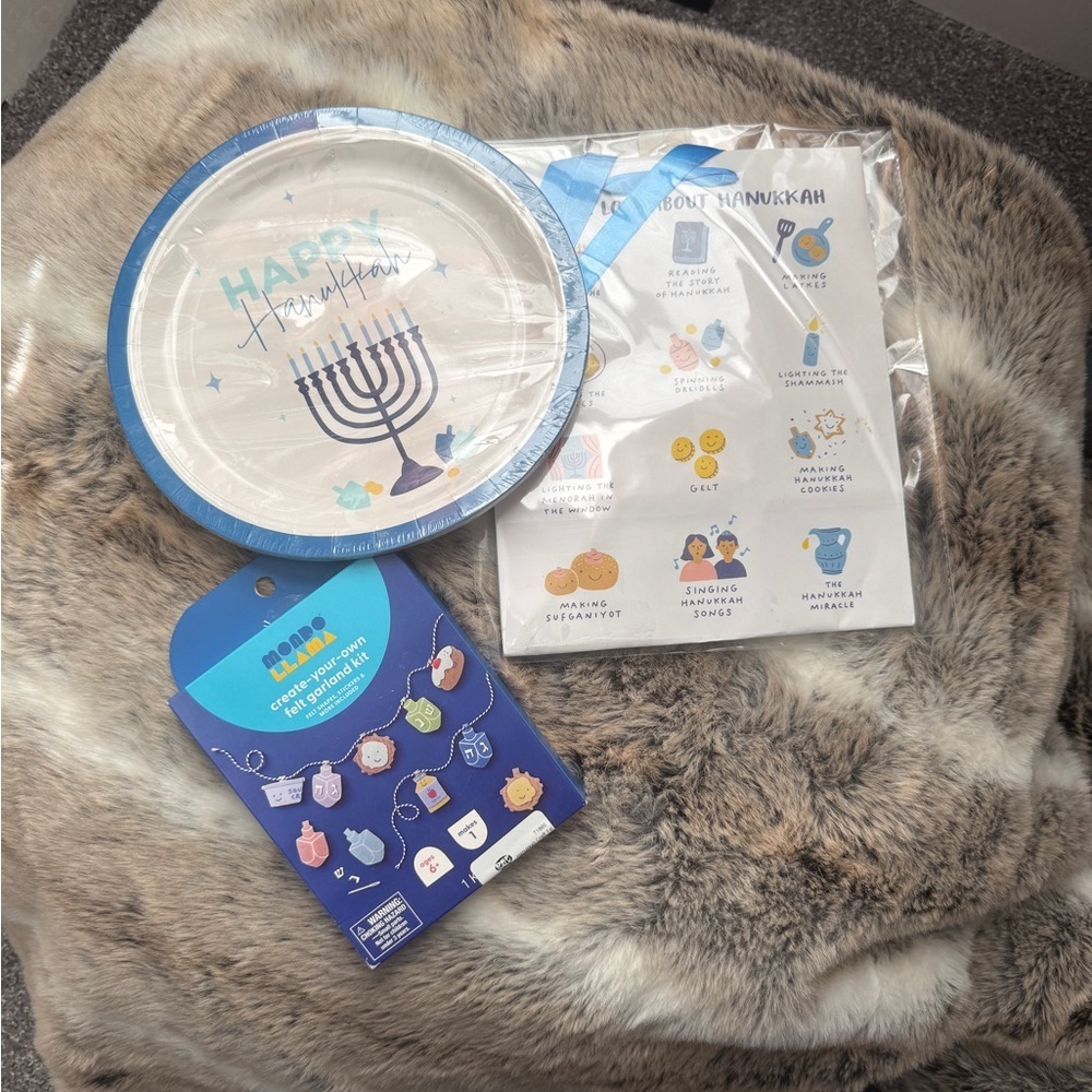 Blue and White Hanukkah Party Supplies Set